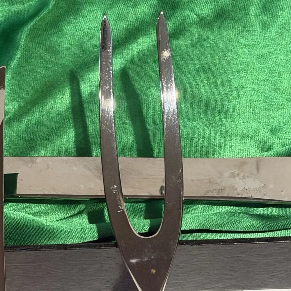 Vintage Riviera Custom-Concave Stainless Samuri 3 Pc Carving Set Japan with box